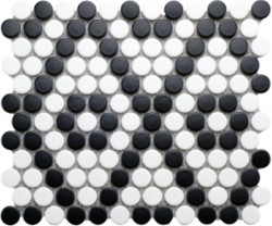 Splash Cascade Diamond Penny Round Black & White